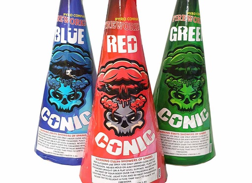 [PCF201-202-203] Volcan Conic 8" bleu, vert, rouge